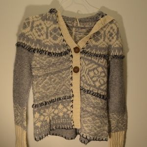 Free People's button-front cardigan with Hoodie